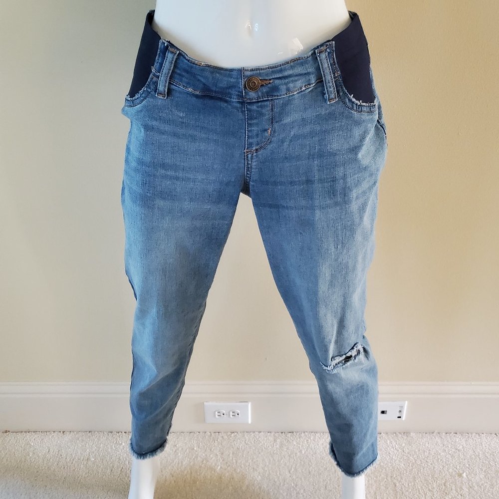 Sonoma Distressed Side Panel Maternity Denim Jegging SZ 6-Mat